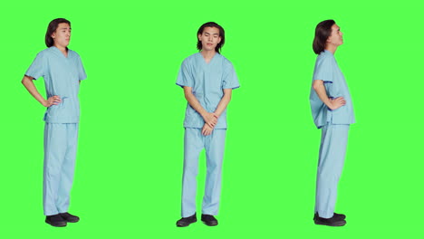 Asian-medic-wearing-hospital-uniform